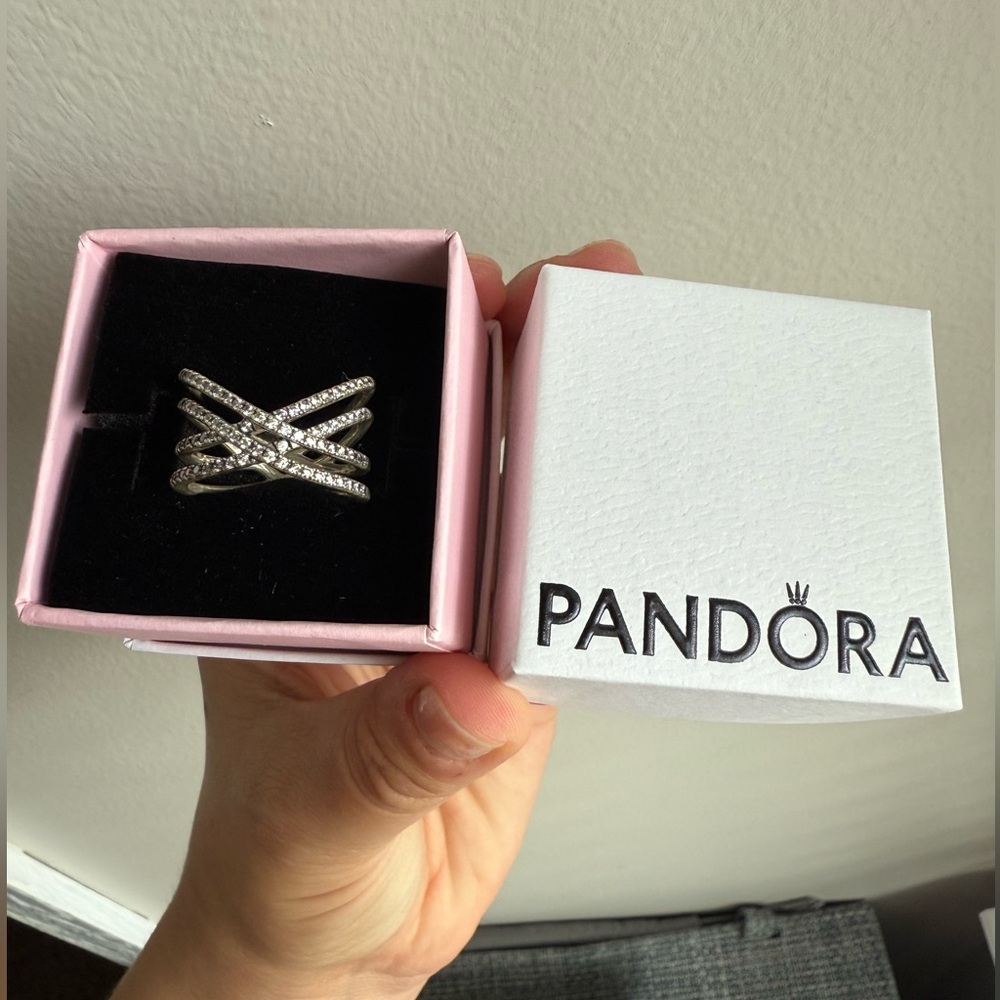Pandora Silver Cosmic Lines Ring